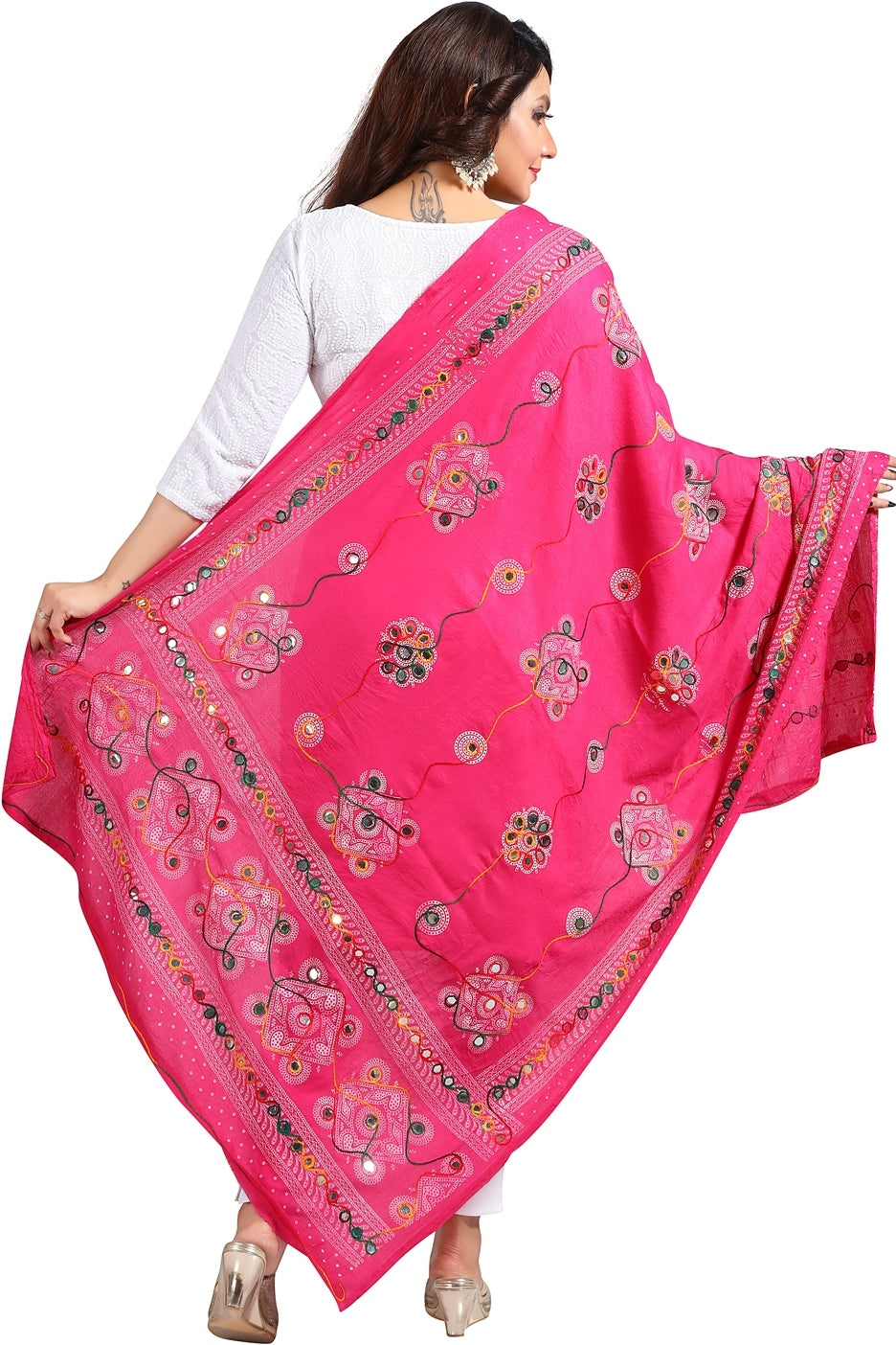 Fabme Women's Full Size, Cotton Traditional , Dupatta