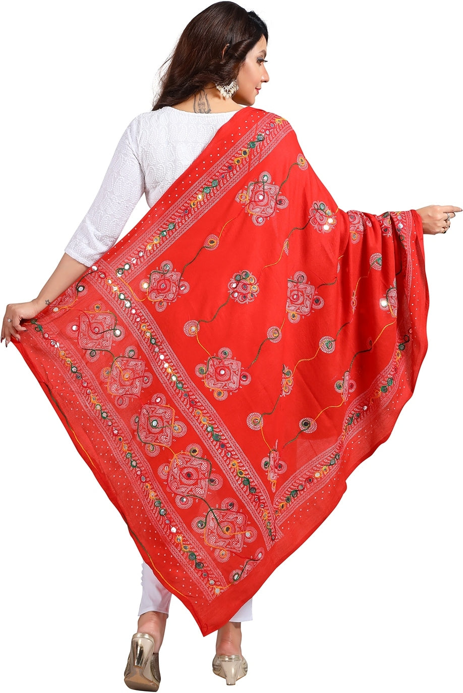 Fabme Women's Full Size, Cotton Traditional , Dupatta