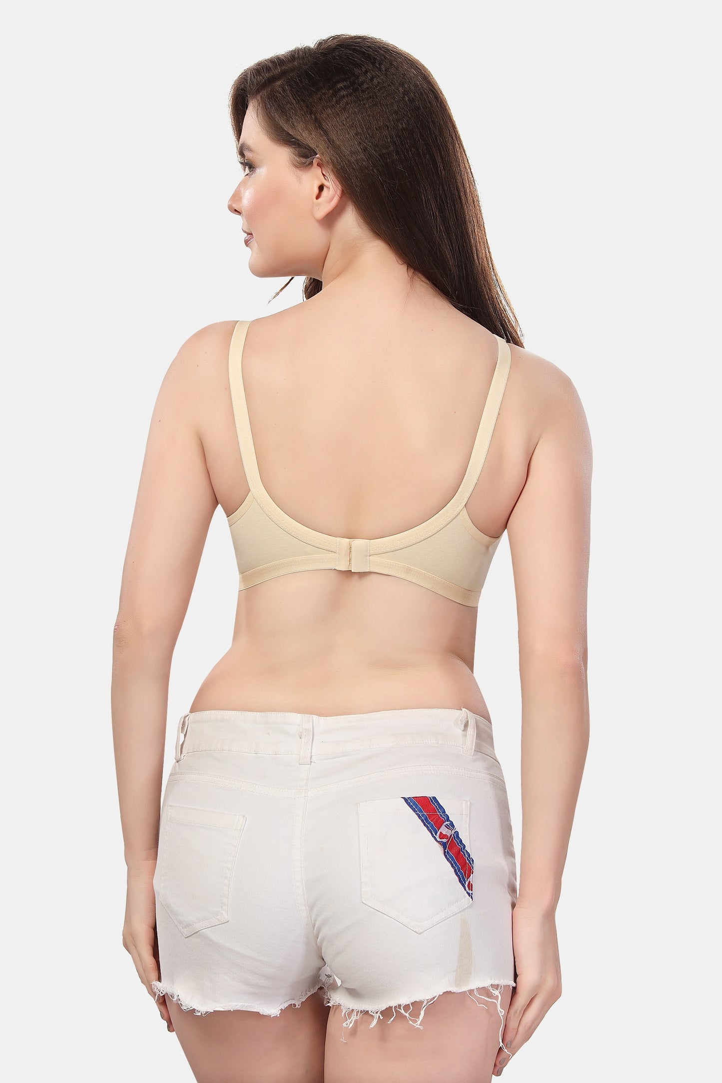 Fabme Women's Skin Seamed Non-Padded Non Wired Nursing Bra
