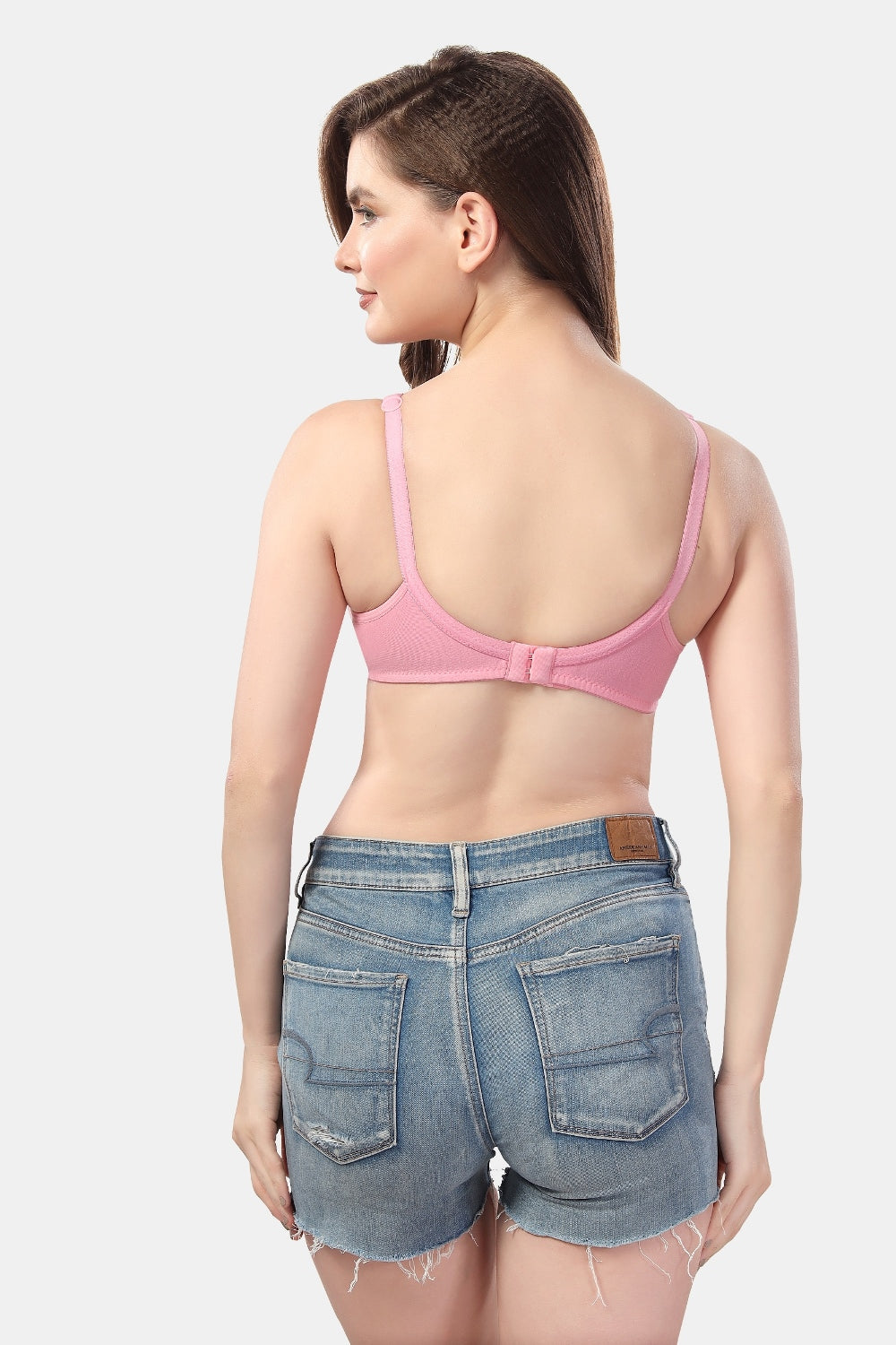 Fabme Women's Pink Seamless Non-Padded Non Wired Nursing Bra