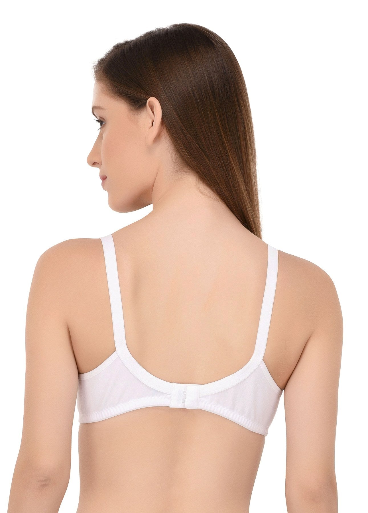 Fabme Women's White Seamless Non-Padded Non Wired Nursing Bra