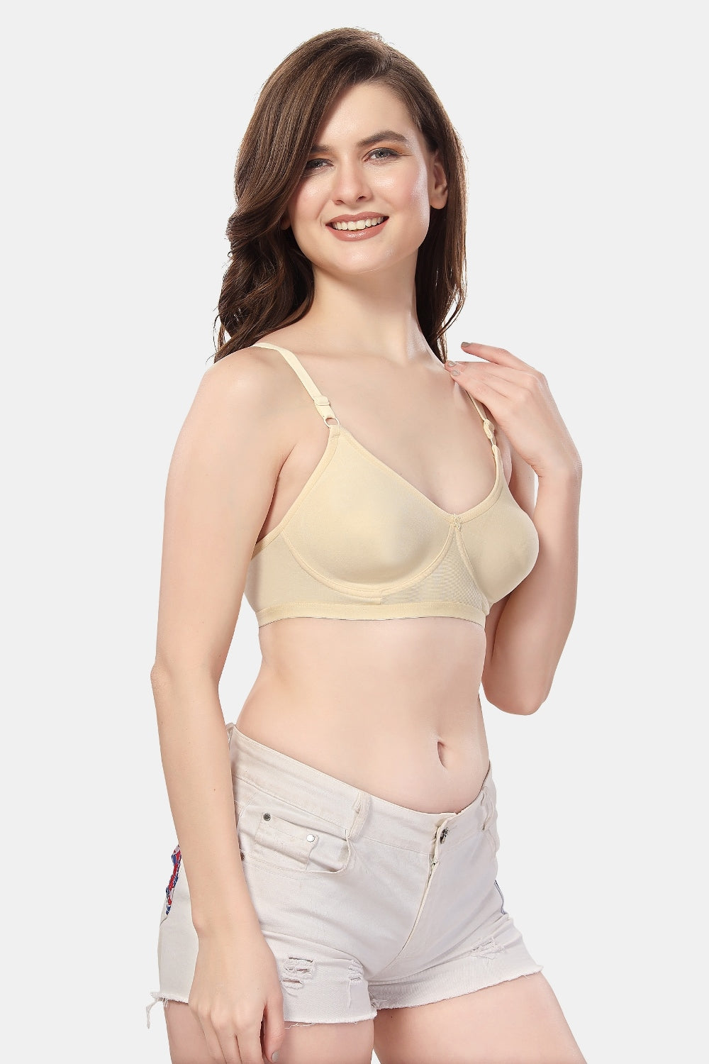 Fabme Women's Skin Seamless Non-Padded Non Wired Everyday Bra