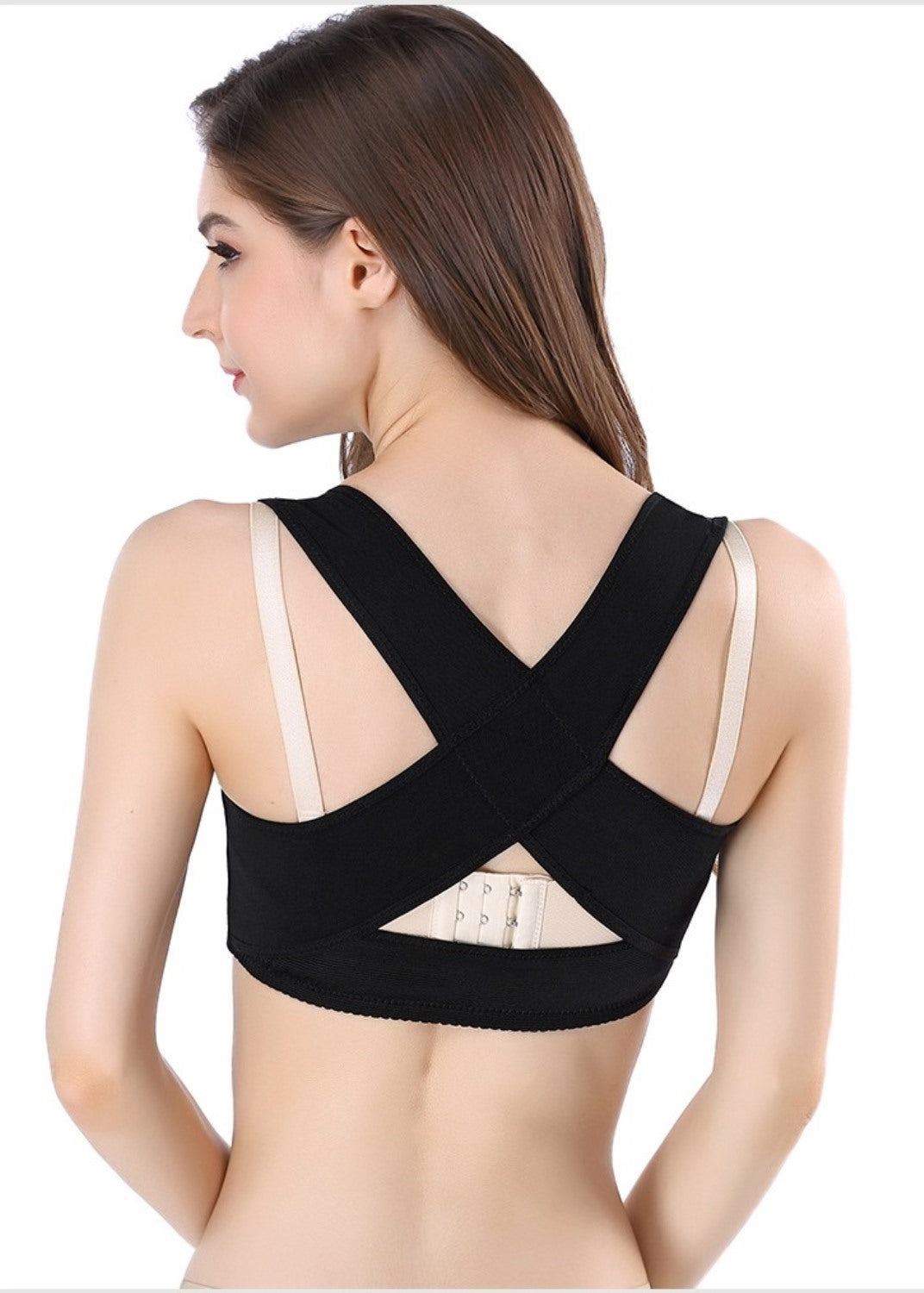 Fabme Women's Black Posture Shaping Bra