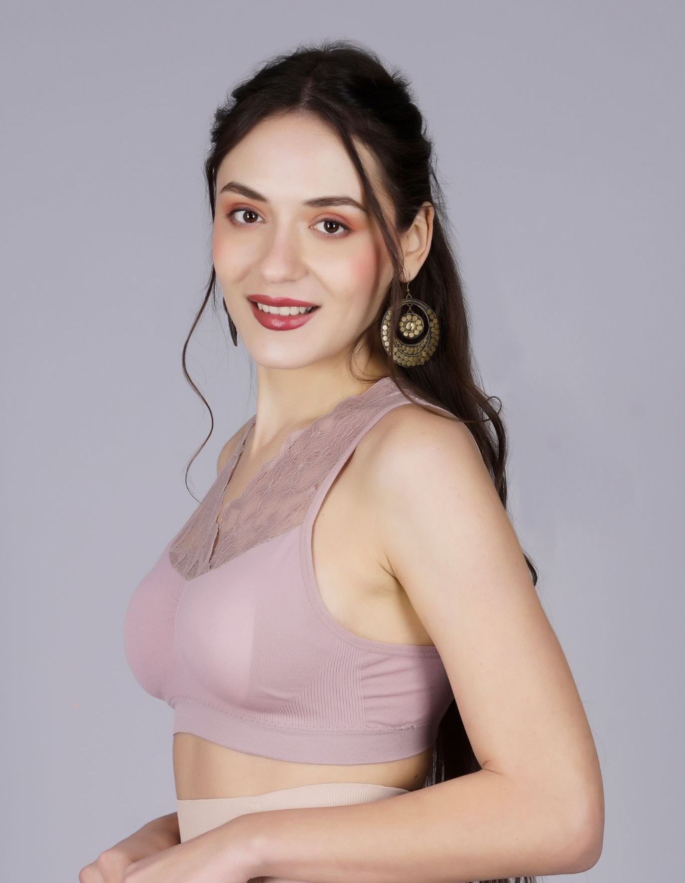 Fabme Women's Light Chocolate Padded Full Coverace Bra