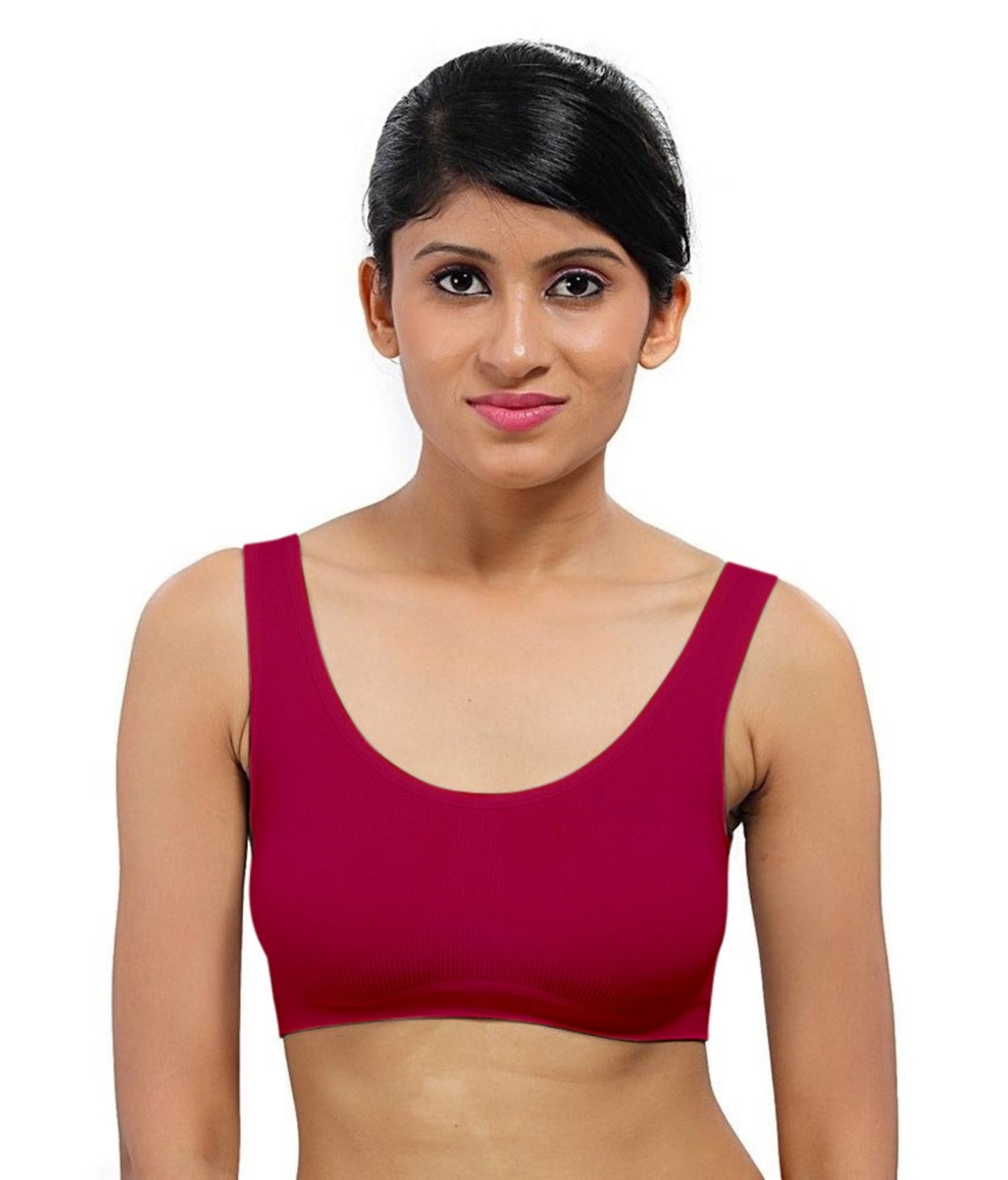 Fabme Women's Maroon Full Coverage, , Non-Padded Non-Wired Bra