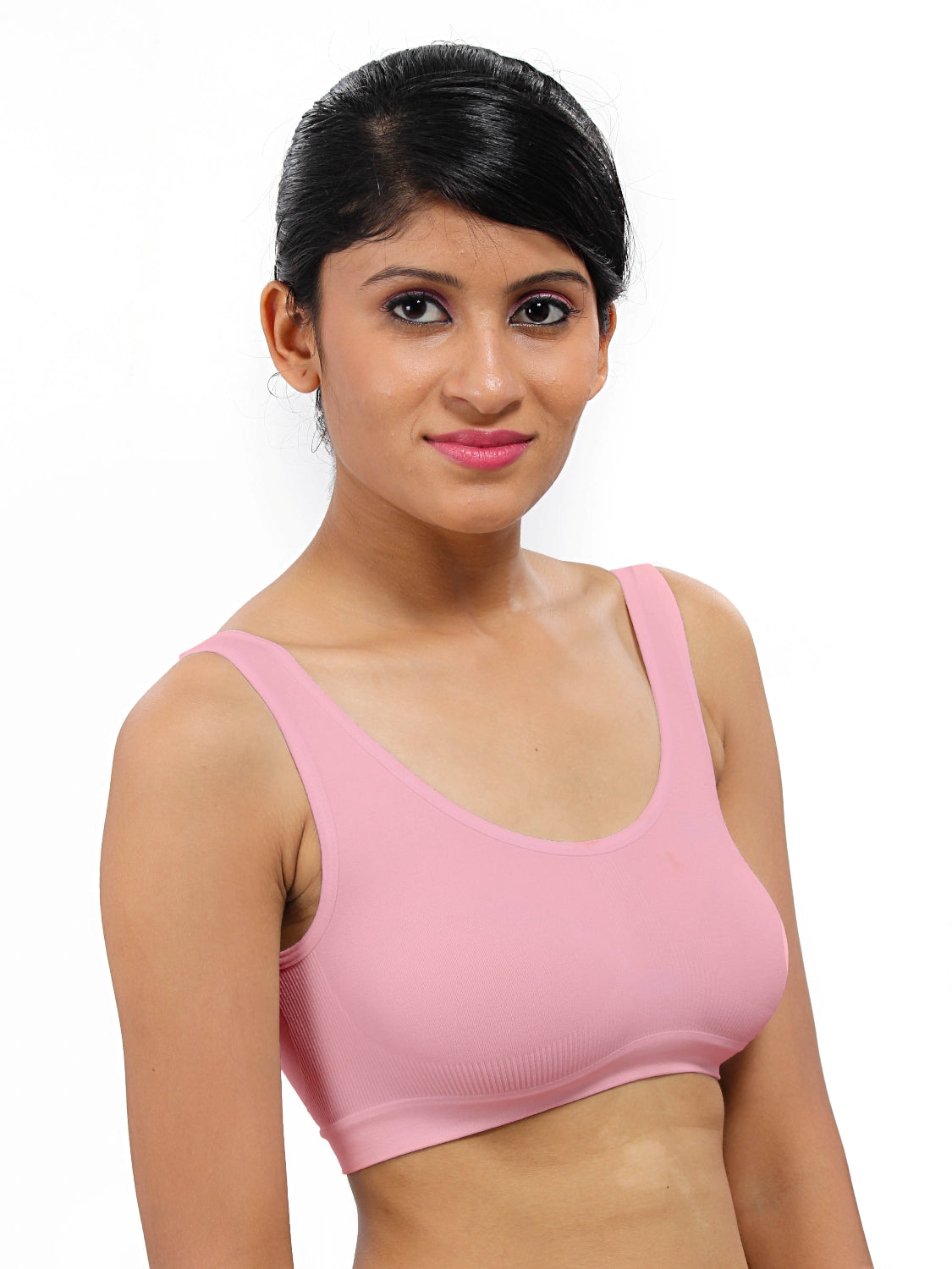 Fabme Women's Pink Full Coverage, , Non-Padded Non-Wired Bra