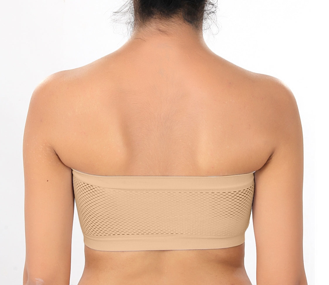 Fabme Women's Skin Strapless , , Non-Padded Non-Wired Bra