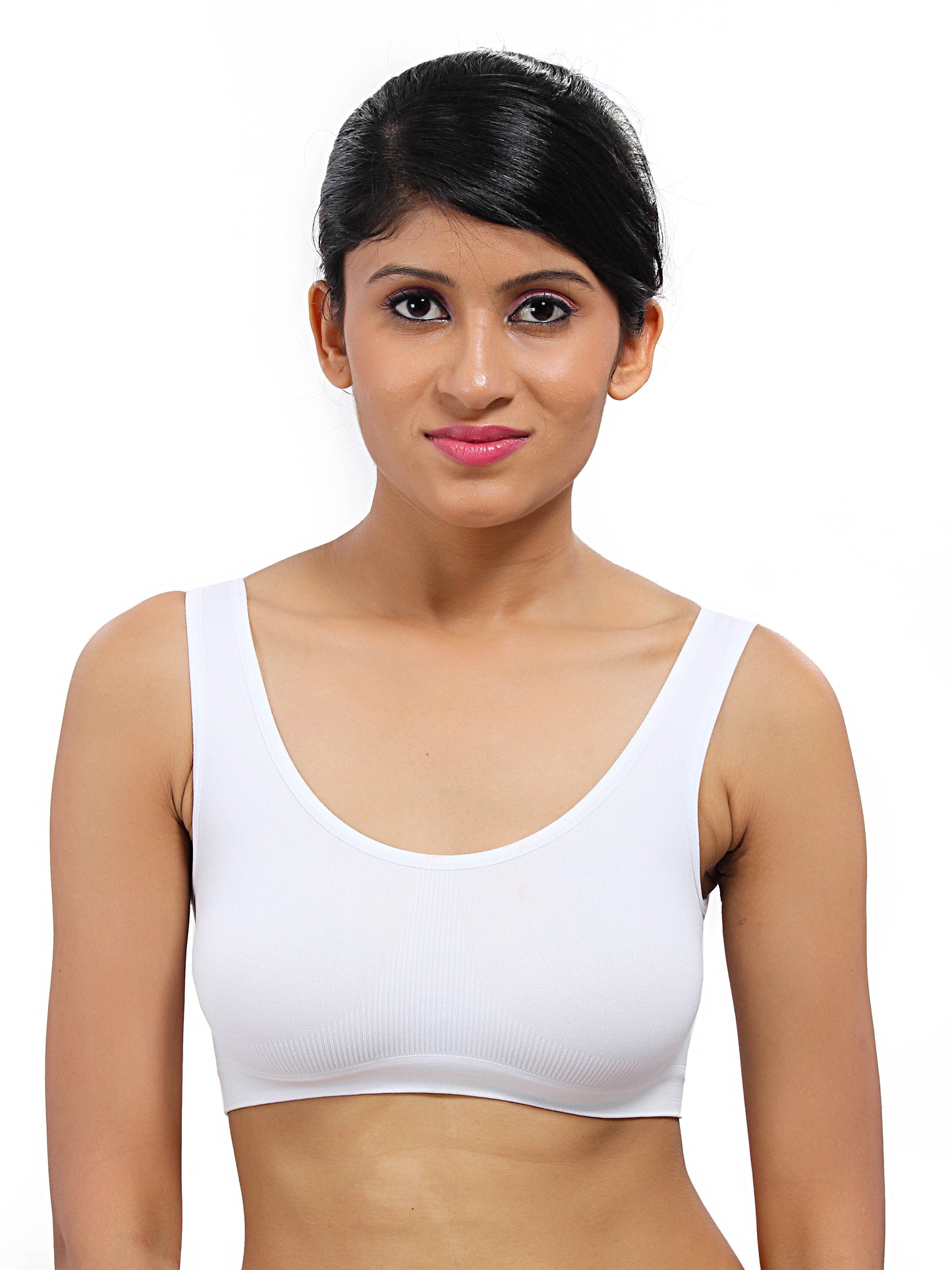 Fabme Women's White Full Coverage, , Non-Padded Non-Wired Bra