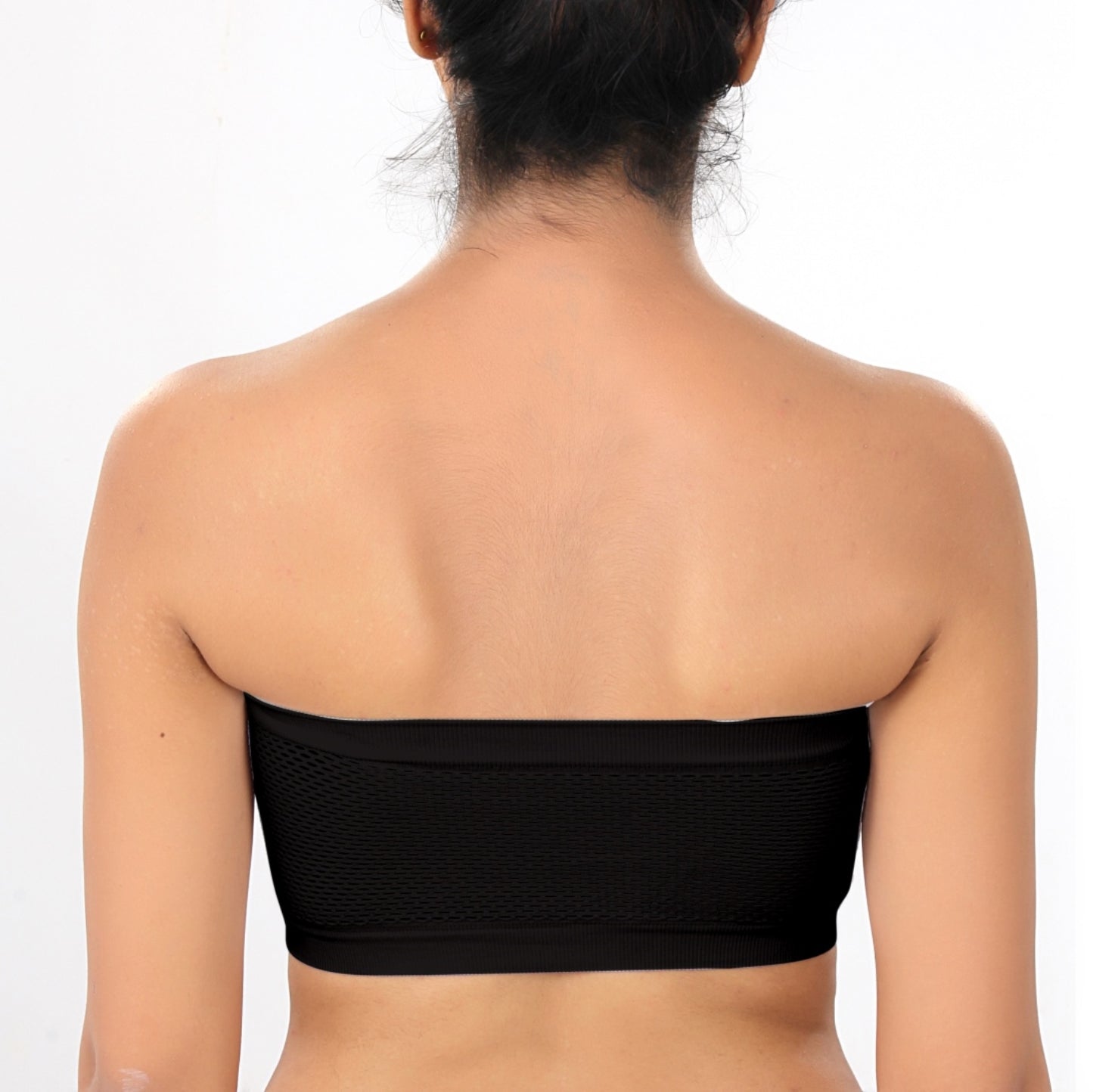 Fabme Women's Black Strapless , , Non-Padded Non-Wired Bra