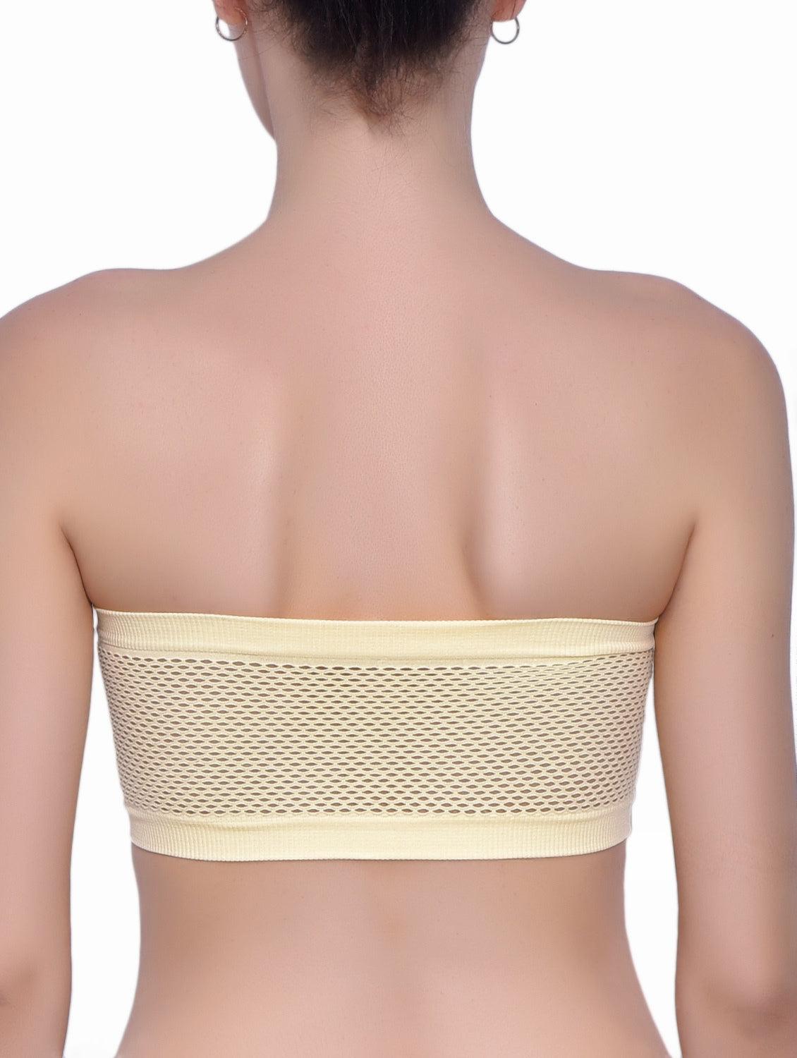 Fabme Women's Cream Strapless , , Non-Padded Non-Wired Bra
