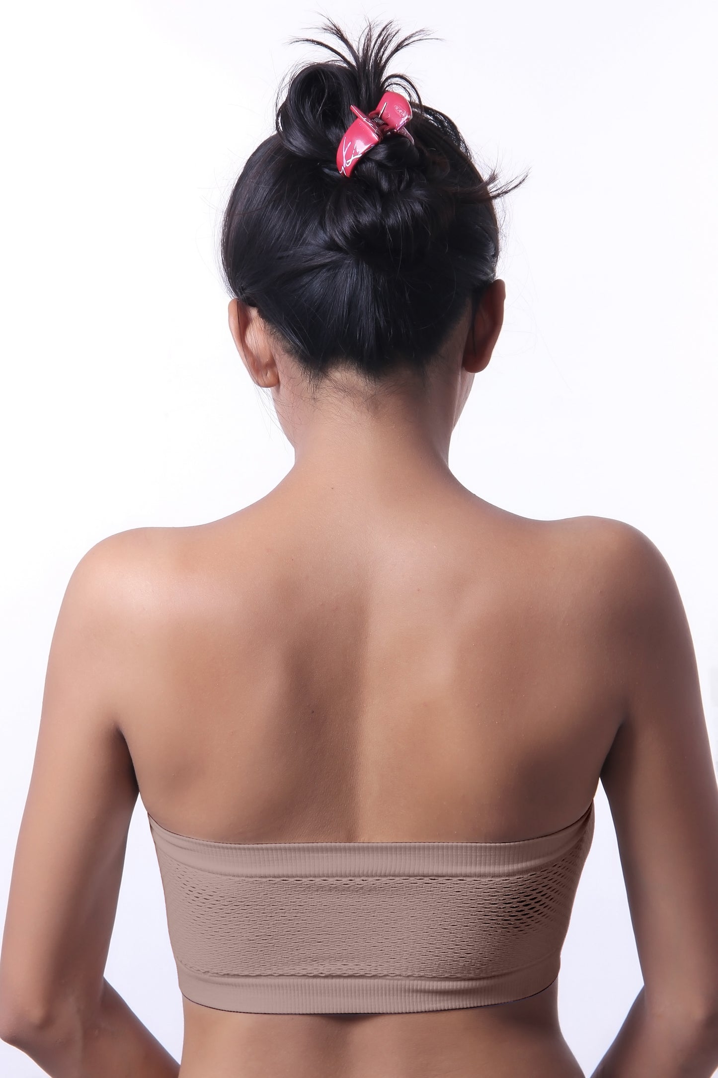 Fabme Women's Chocolate Strapless , , Non-Padded Non-Wired Bra