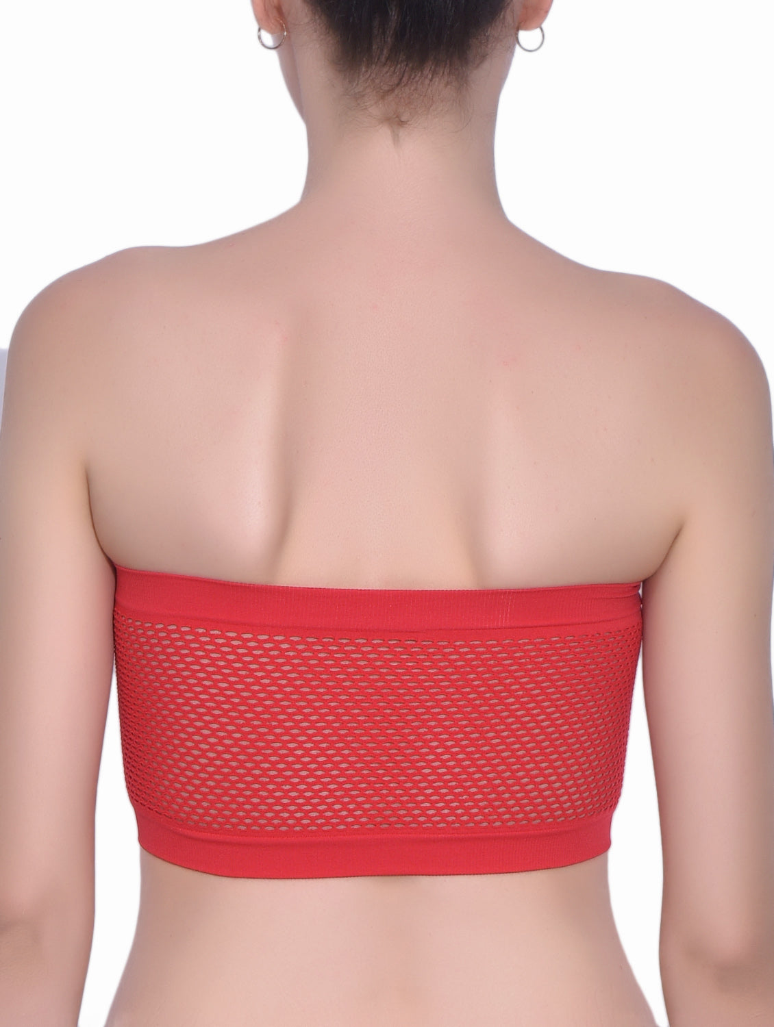 Fabme Women's Red Strapless , , Non-Padded Non-Wired Bra