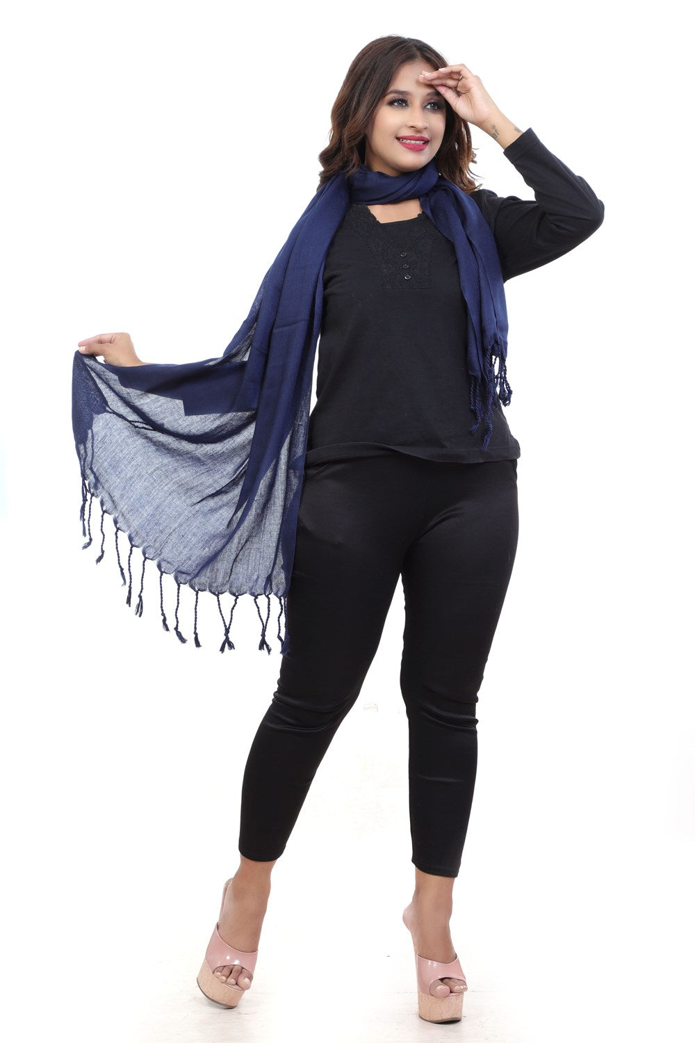 Fabme Women's Full Size, Soft Rayon, Plain, Dupatta