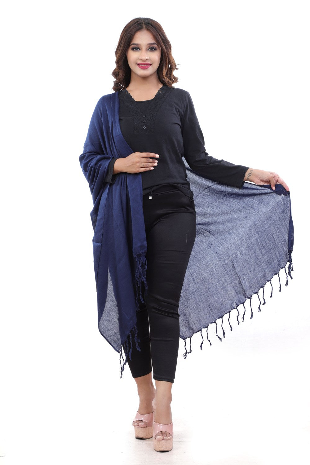 Fabme Women's Full Size, Soft Rayon, Plain, Dupatta