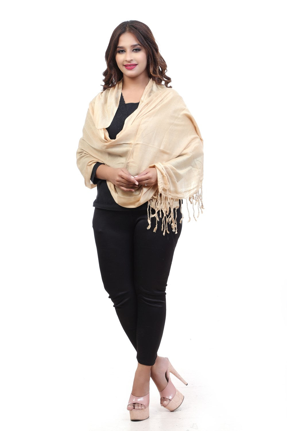 Fabme Women's Full Size, Soft Rayon, Plain, Dupatta