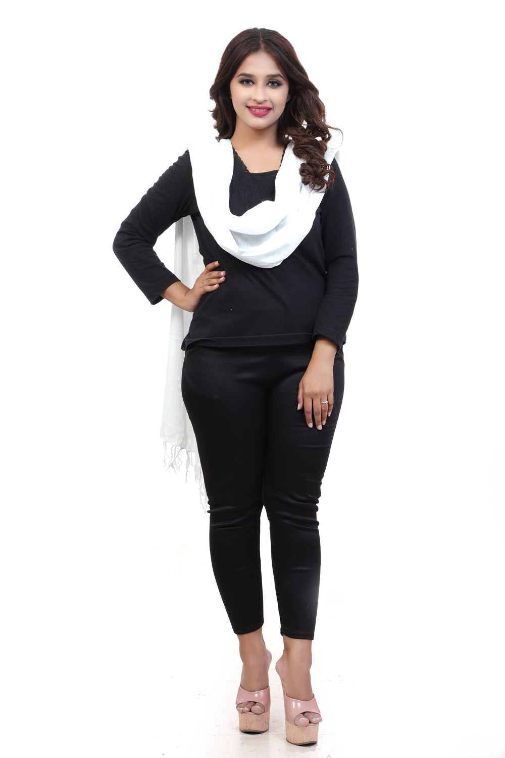 Fabme Women's Full Size, Soft Rayon, Plain, Dupatta