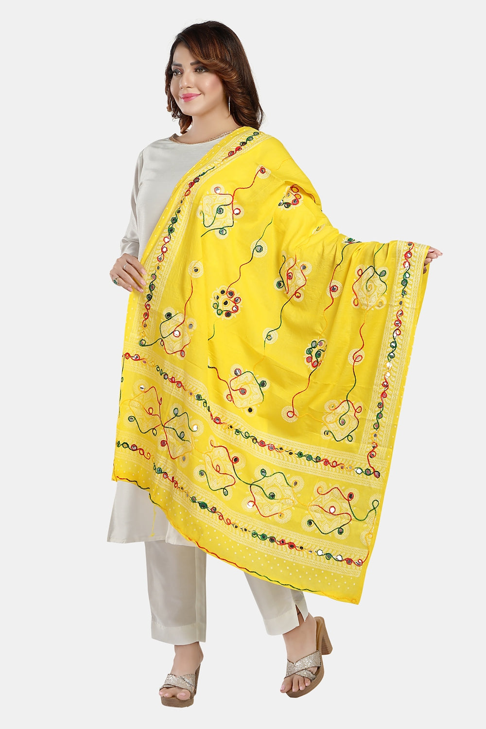 Fabme Women's Full Size, Cotton Traditional , Dupatta