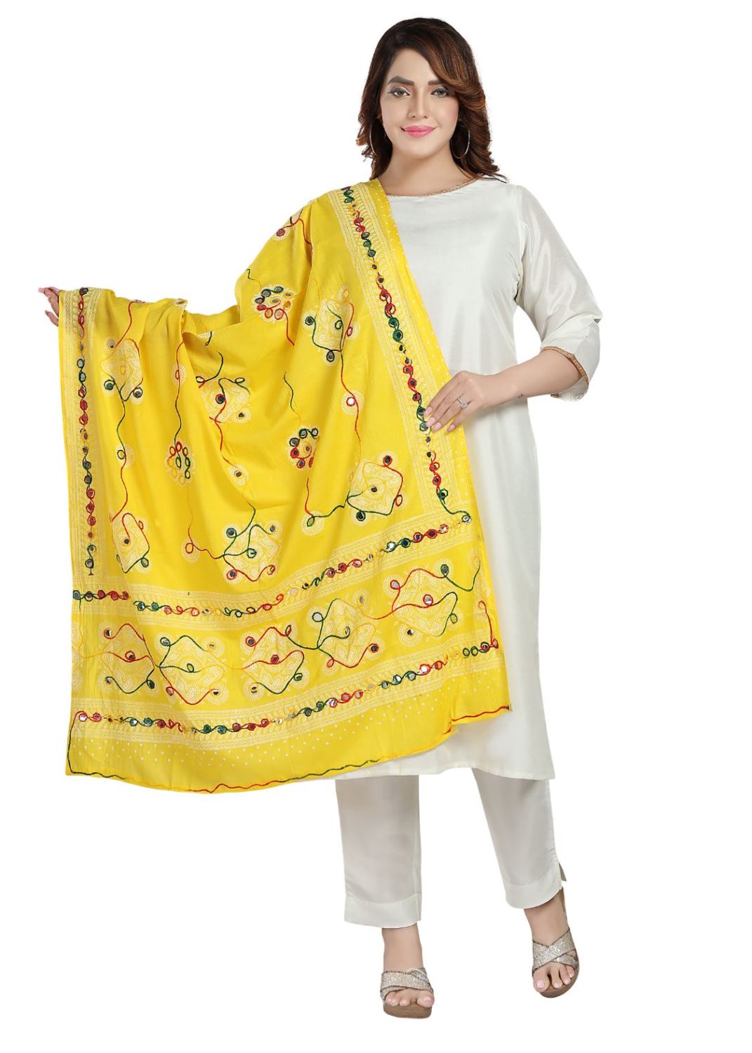Fabme Women's Full Size, Cotton Traditional , Dupatta