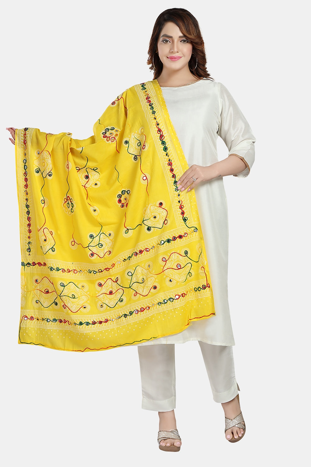 Fabme Women's Full Size, Cotton Traditional , Dupatta