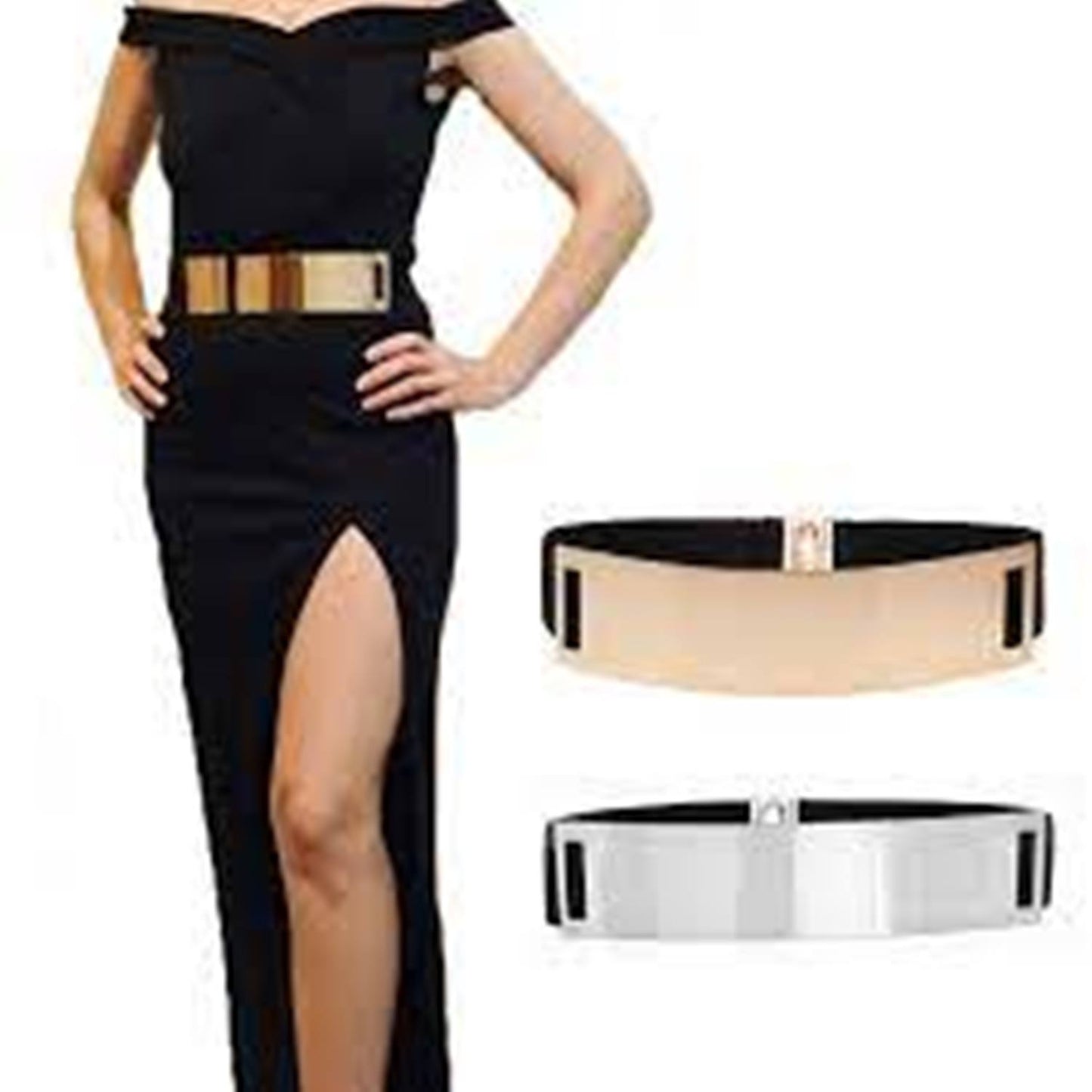 Fabme Women Silver Belt