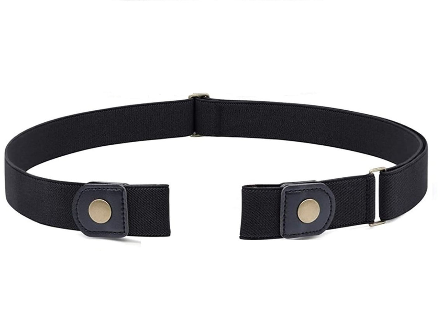Fabme Unisex Black No Buckle Belt