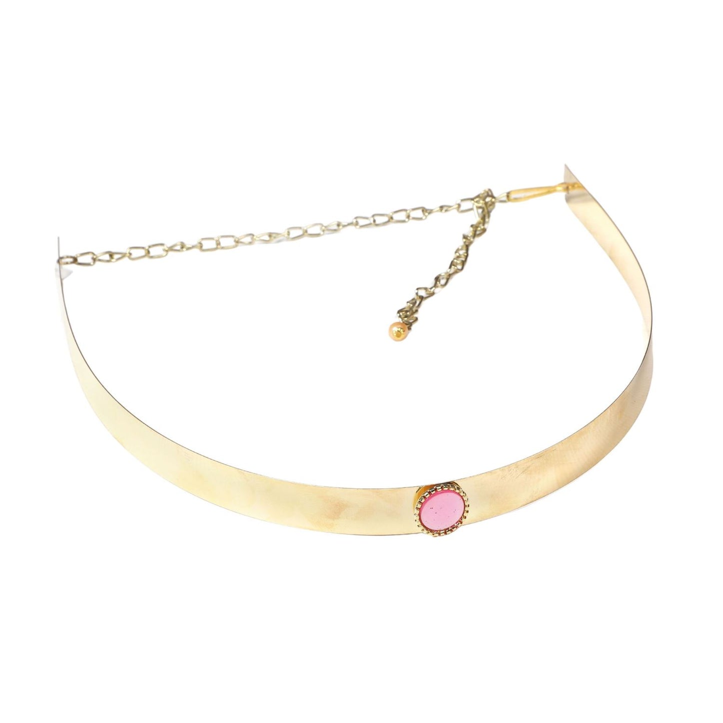 Fabme Women Golden-Pink Belt