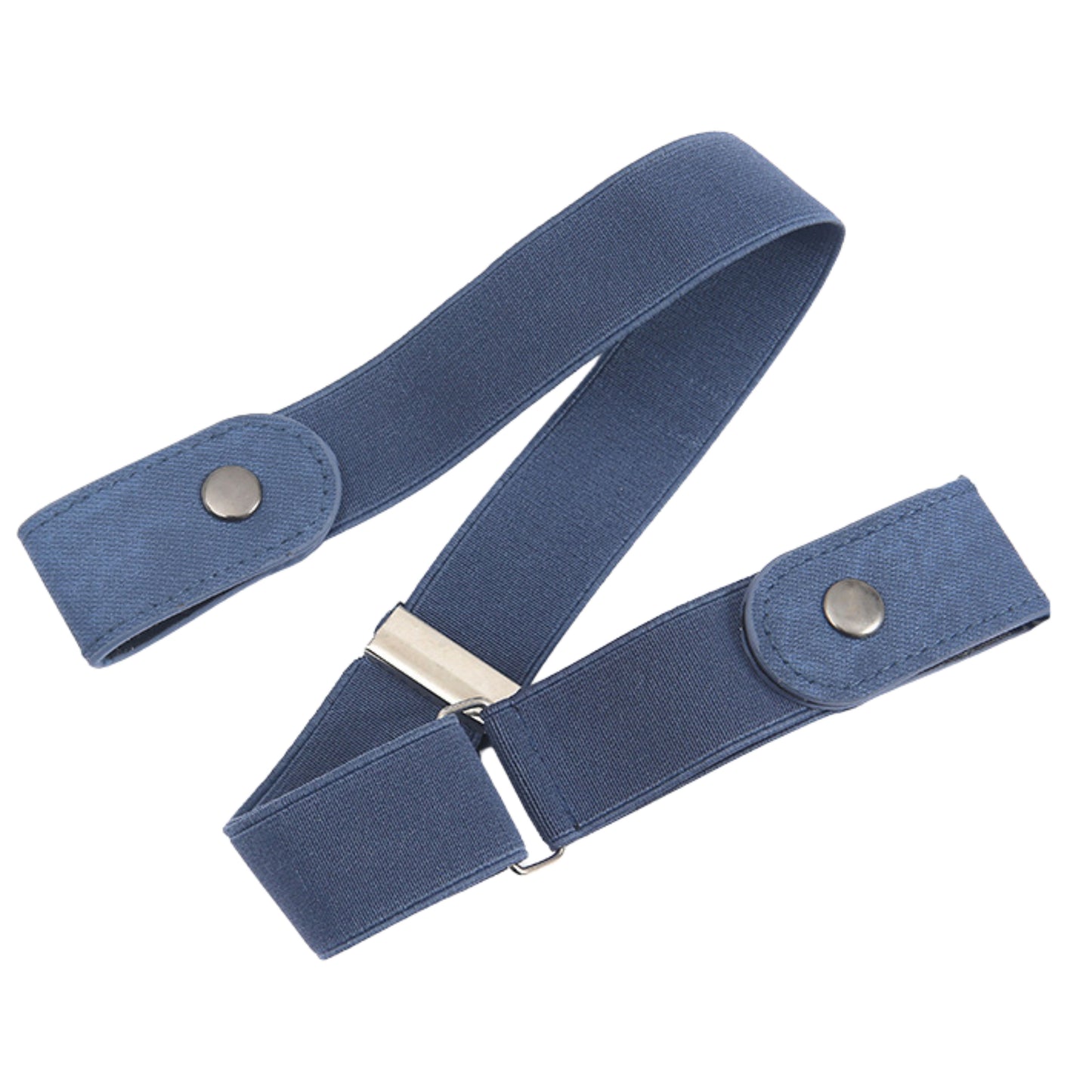 Fabme Women Dark Blue No Buckle Belt