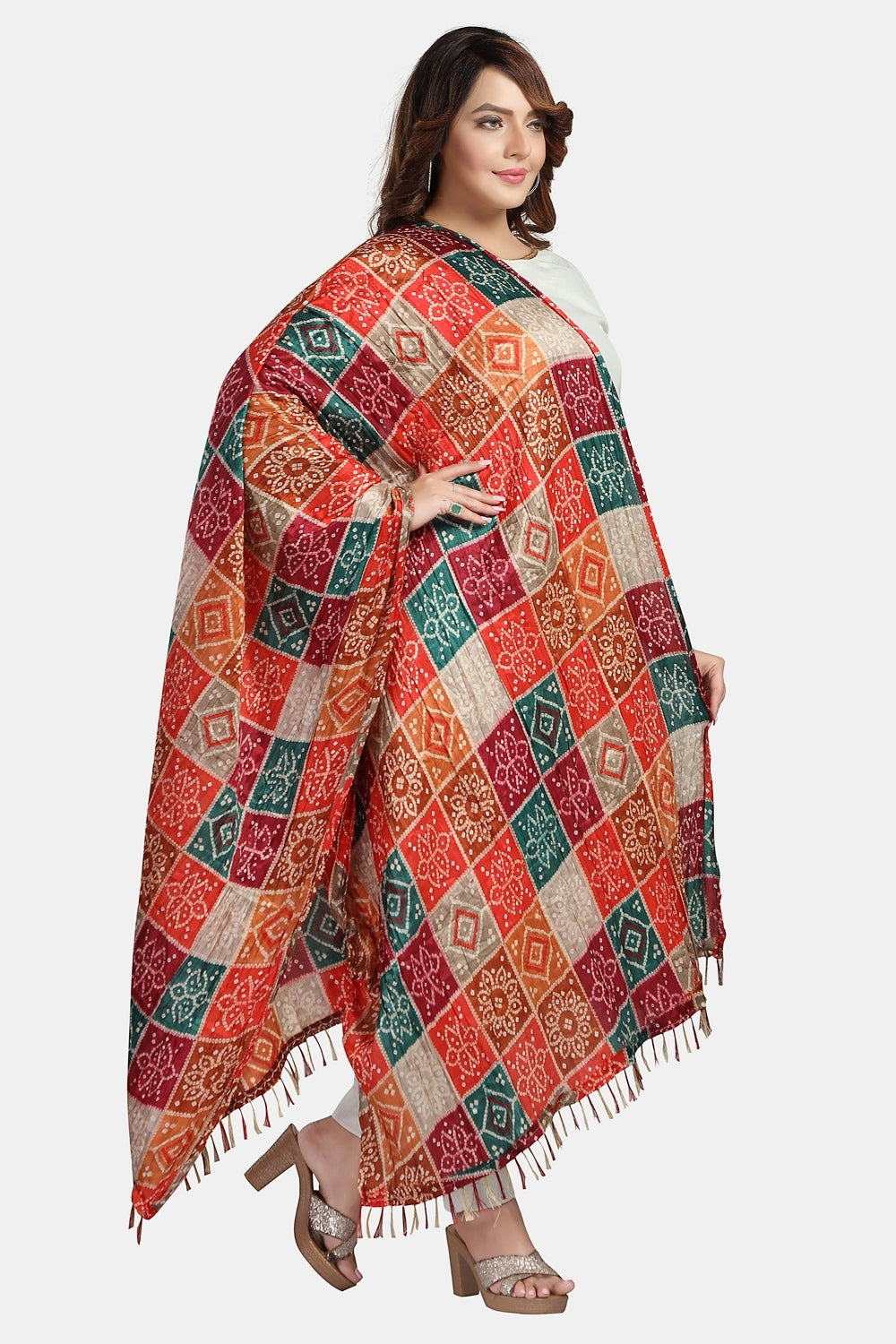 Fabme Women's Full Size, Thick Georgette All Occasion, Dupatta