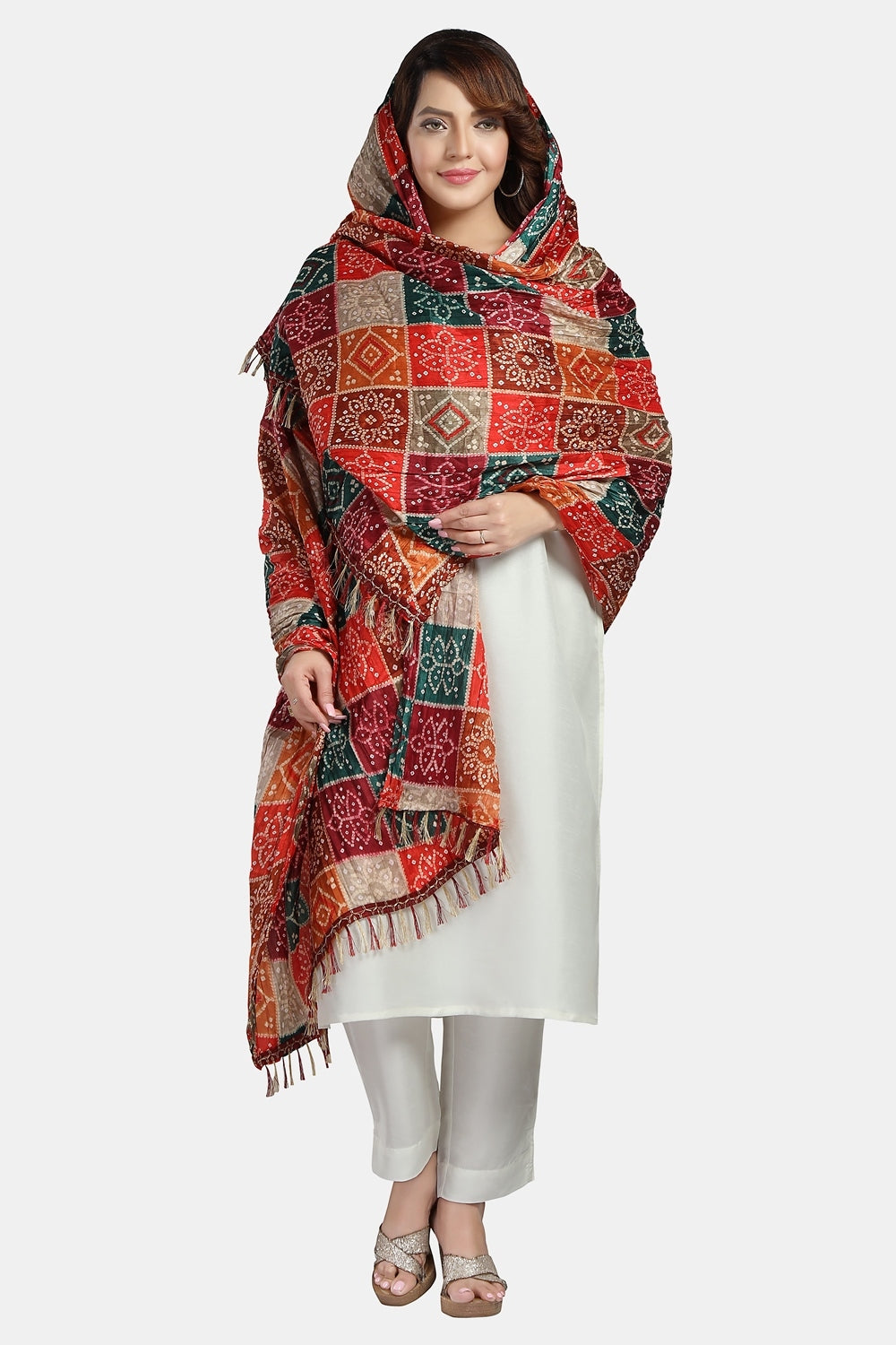 Fabme Women's Full Size, Thick Georgette All Occasion, Dupatta