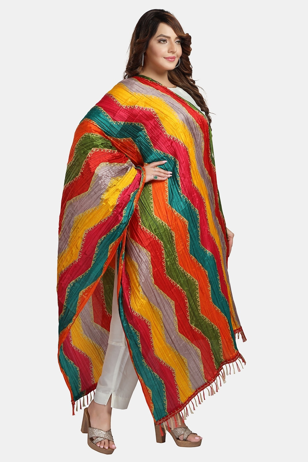 Fabme Women's Full Size, Thick Georgette All Occasion, Dupatta