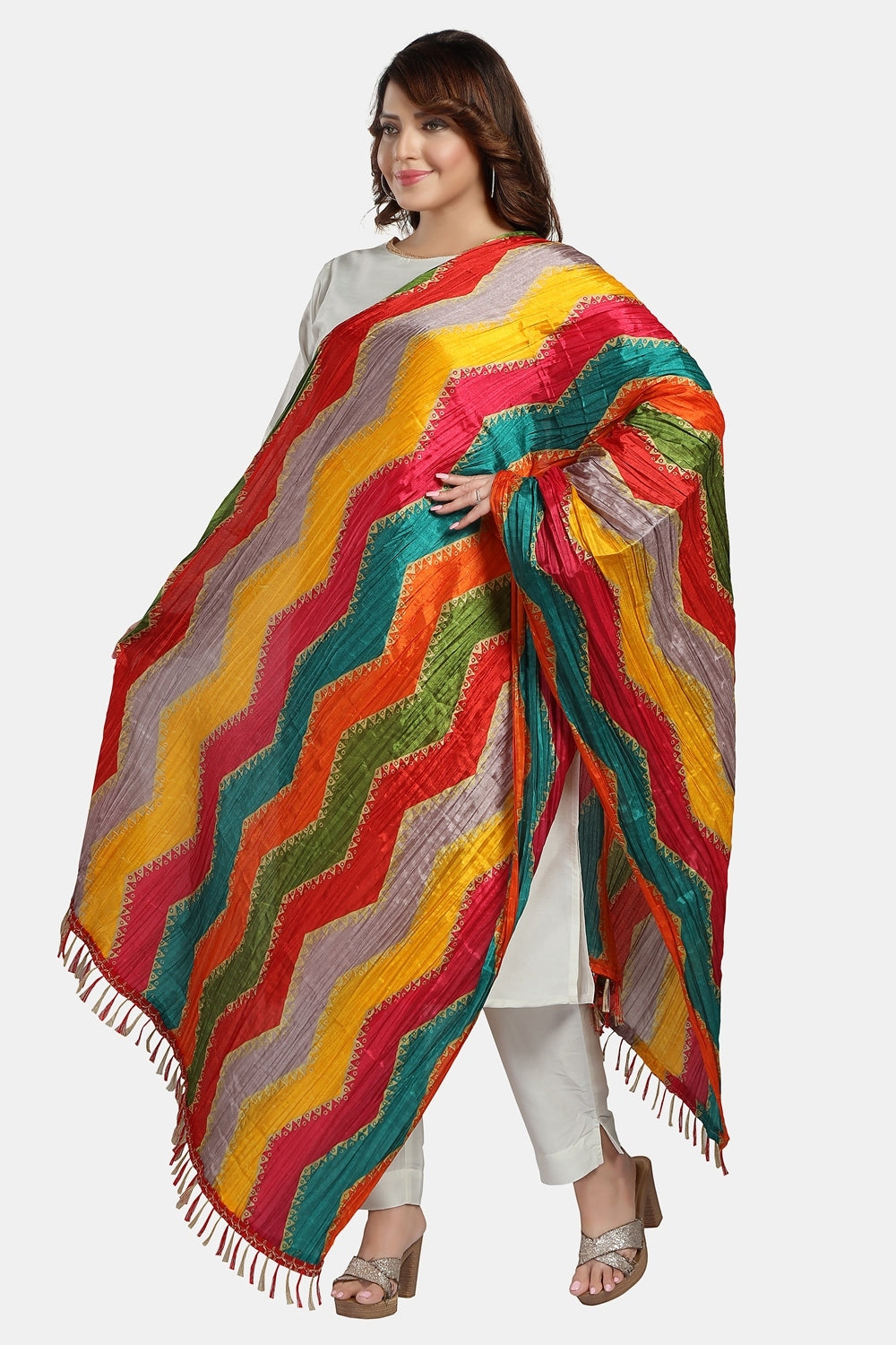 Fabme Women's Full Size, Thick Georgette All Occasion, Dupatta