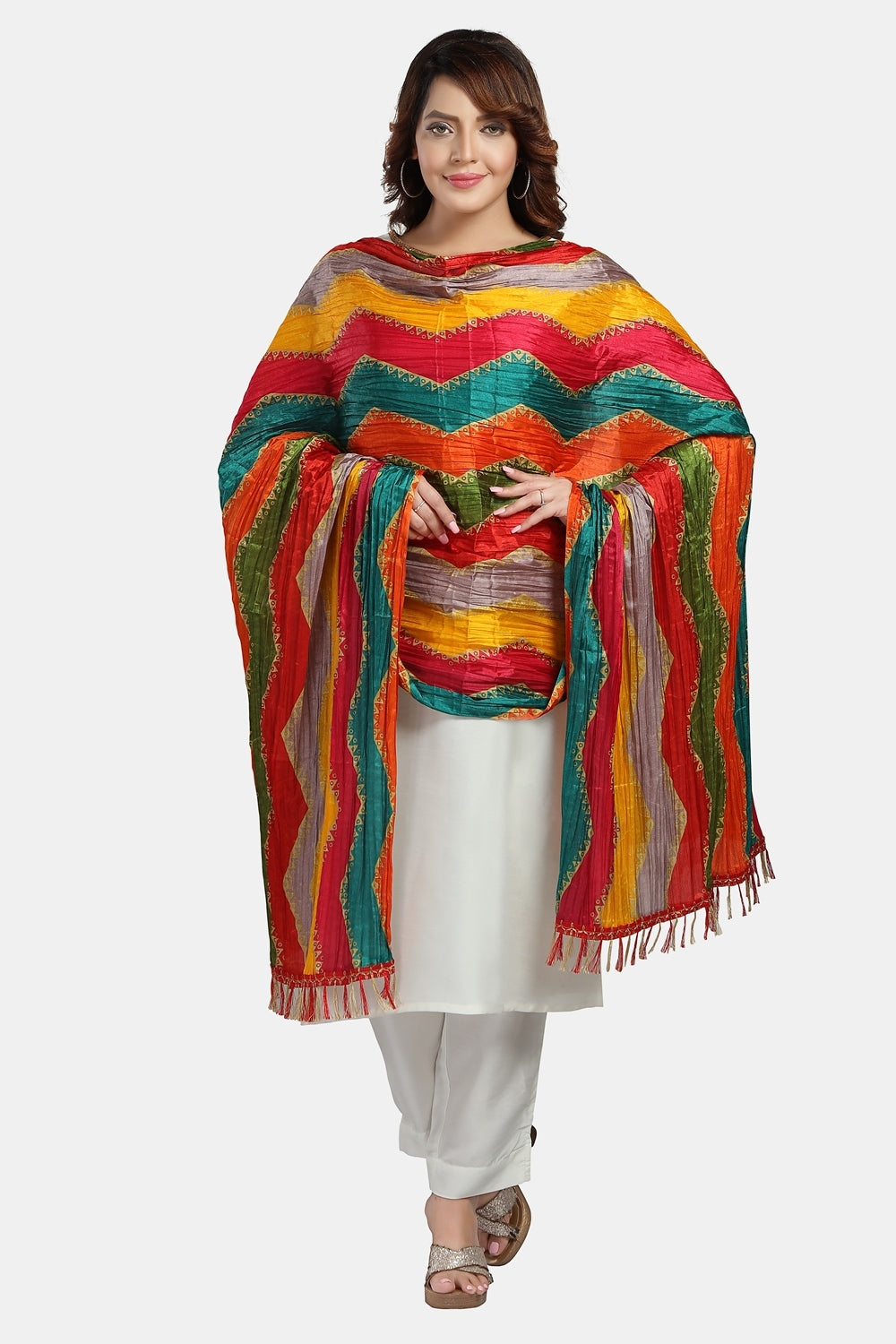 Fabme Women's Full Size, Thick Georgette All Occasion, Dupatta