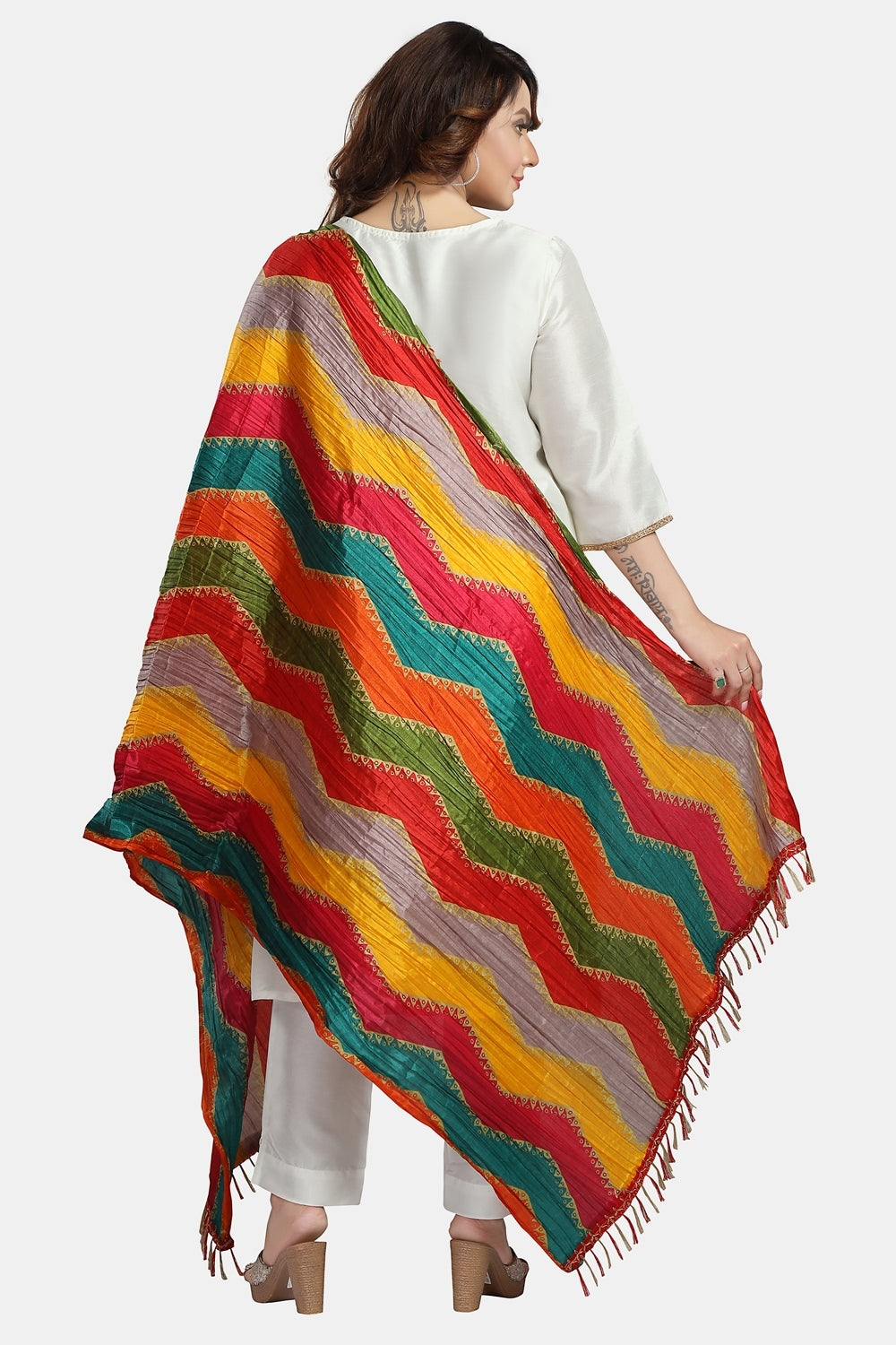 Fabme Women's Full Size, Thick Georgette All Occasion, Dupatta