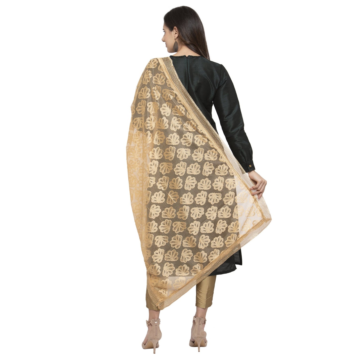 Fabme Women's Net dupatta - Full length