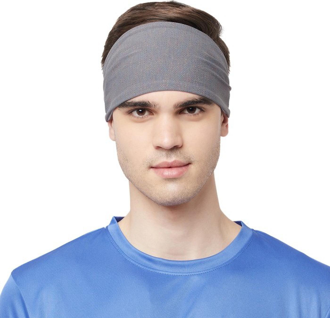 Fabme Unisex Grey Headband for Yoga, Gym, Zumba, Jogging, Cycling