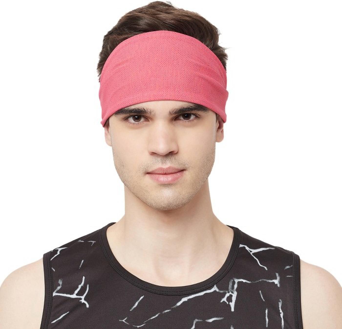 Fabme Unisex Dark Pink Headband for Yoga, Gym, Zumba, Jogging, Cycling