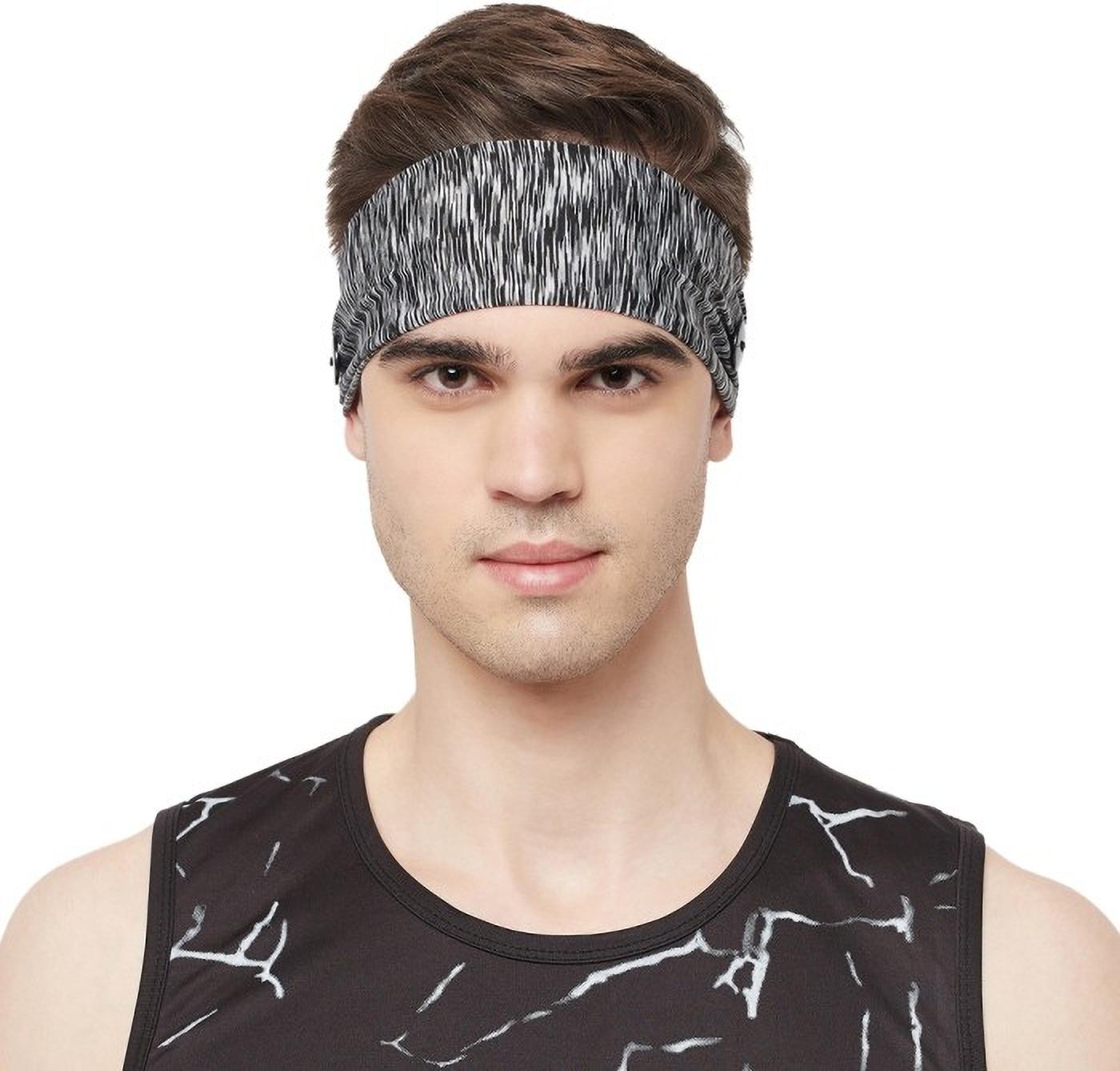 Fabme Unisex Dark Grey Headband for Yoga, Gym, Zumba, Jogging, Cycling