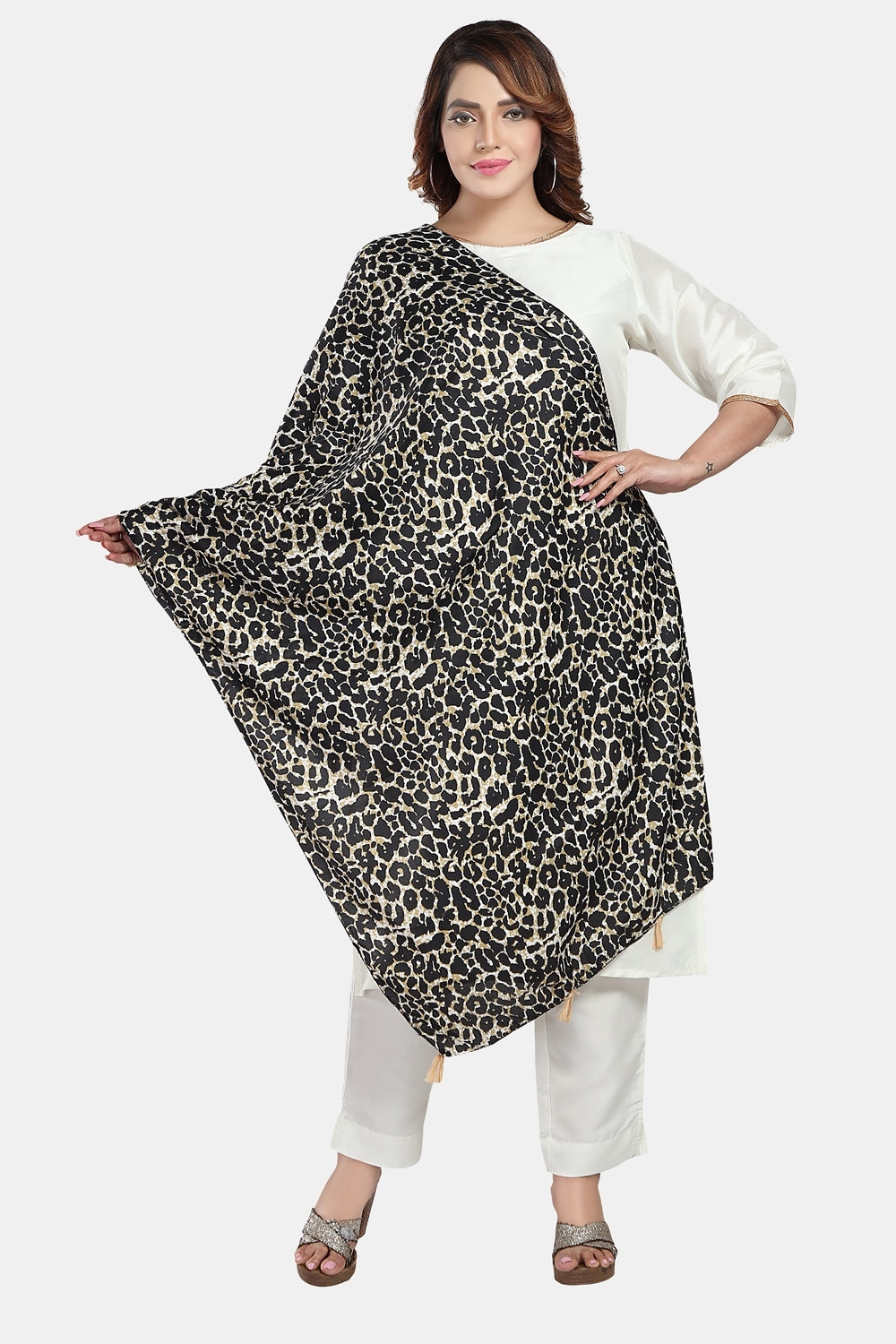 Fabme Women's Big Size Georgette MultiPurpose, Stole