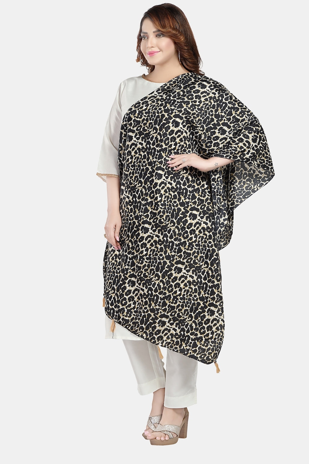 Fabme Women's Big Size Georgette MultiPurpose, Stole