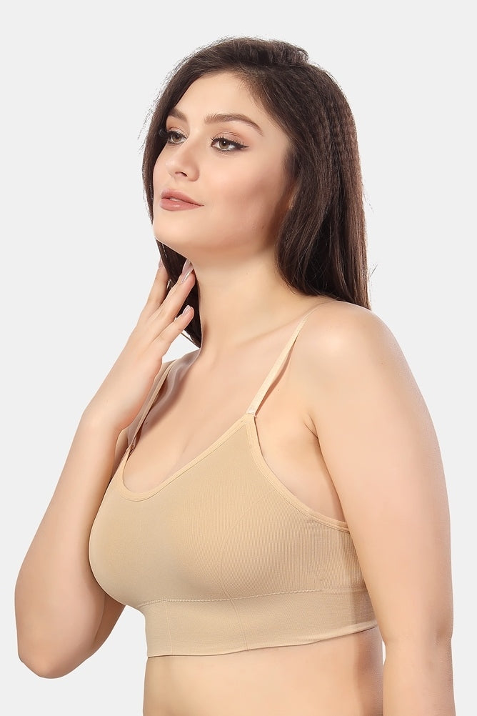 Fabme Women's Skin Low Back Non-Padded Non Wired Bra