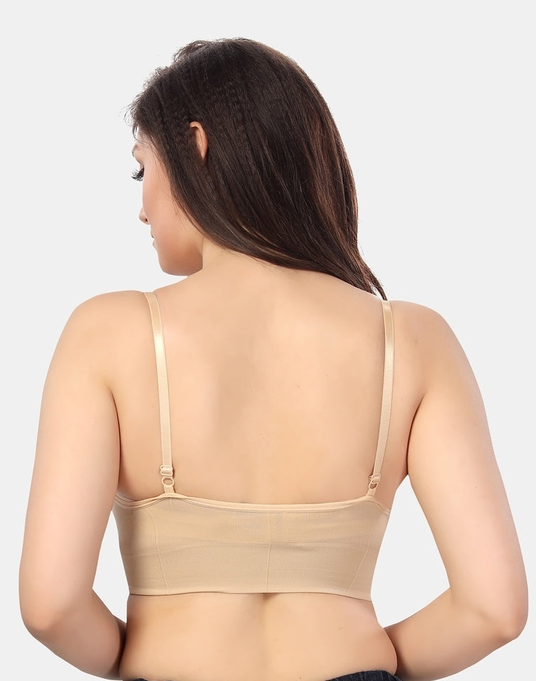 Fabme Women's Skin Low Back Non-Padded Non Wired Bra