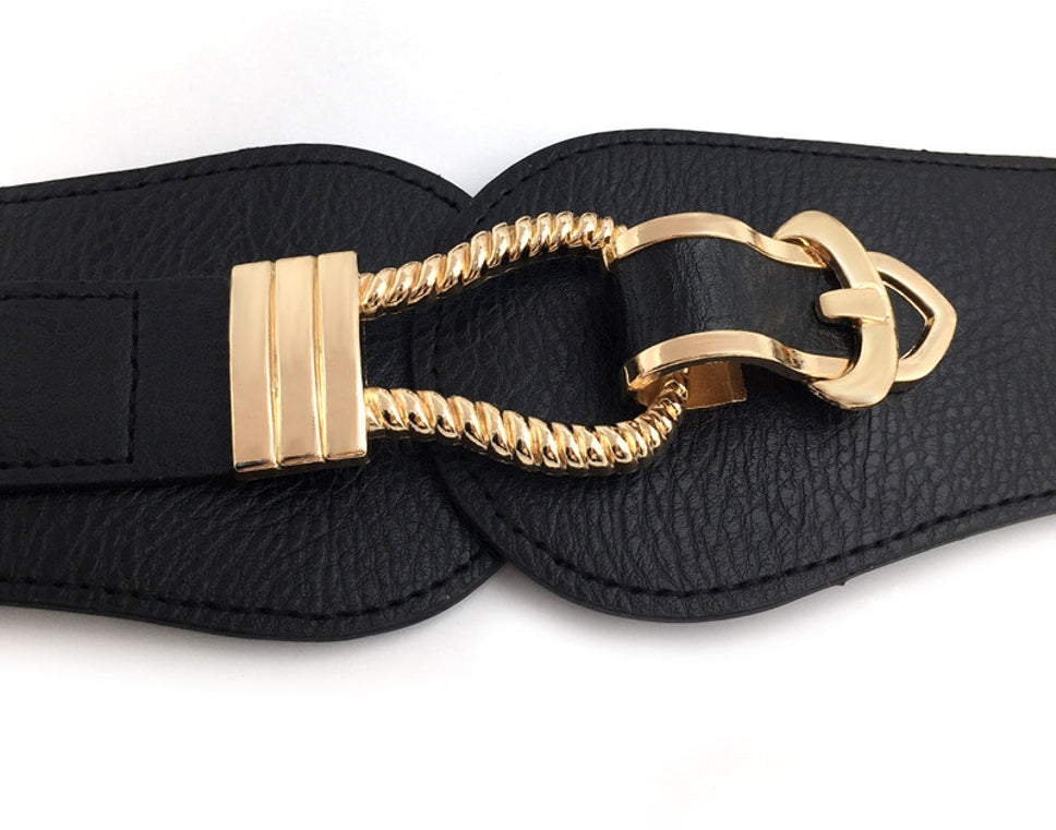 Fabme Women Black Corset Belt Belt