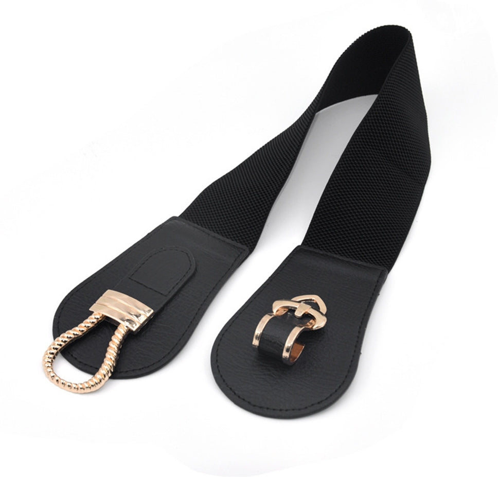 Fabme Women Black Corset Belt Belt