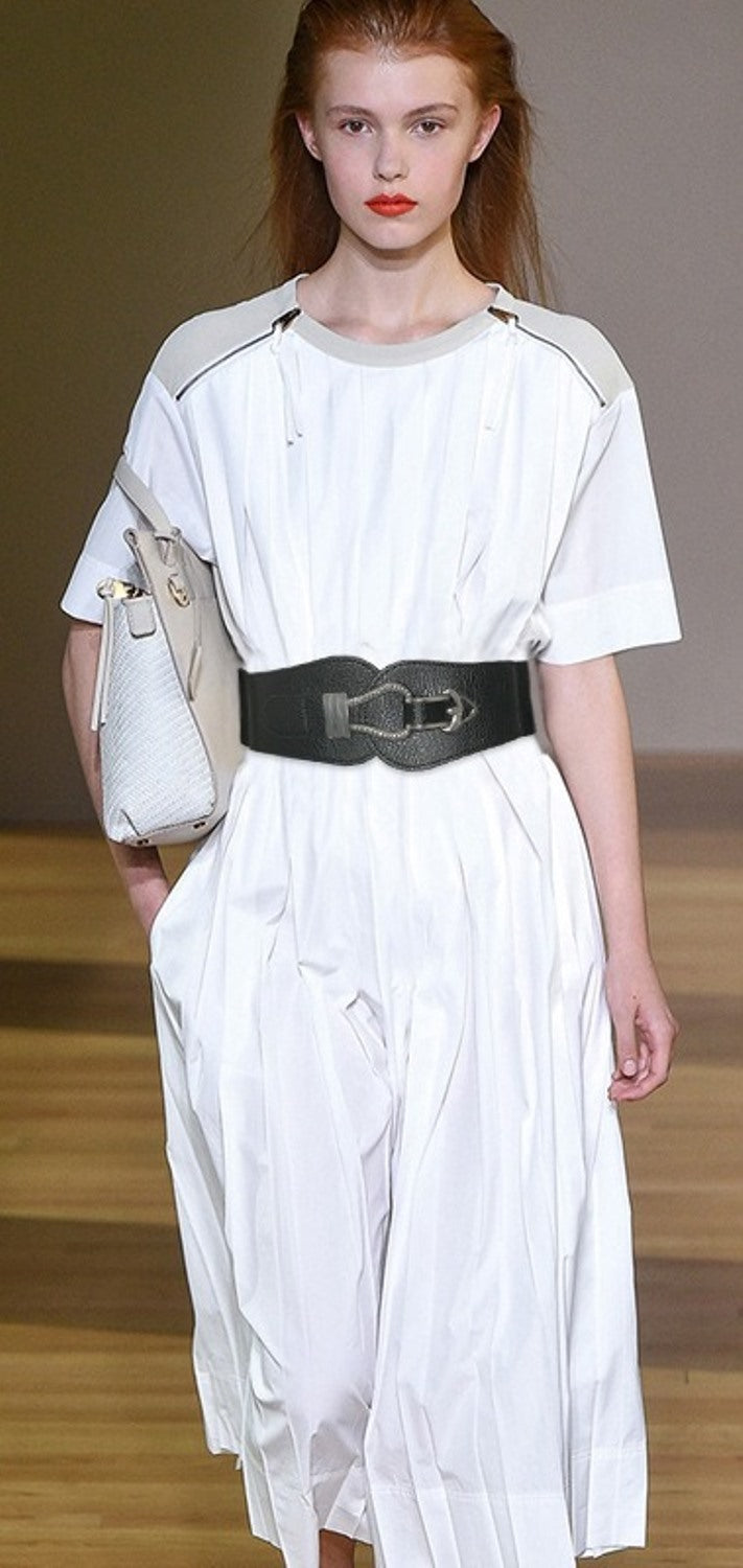 Fabme Women Black Corset Belt Belt