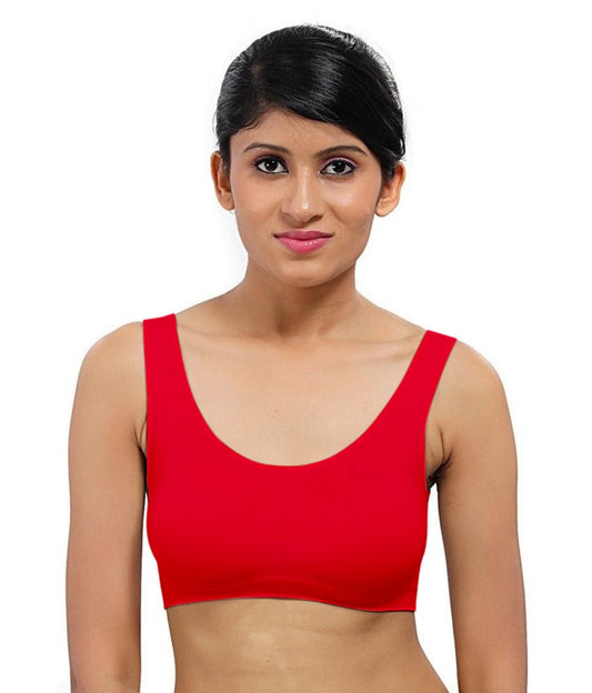 Fabme Women's Red Full Coverage, , Non-Padded Non-Wired  Bra