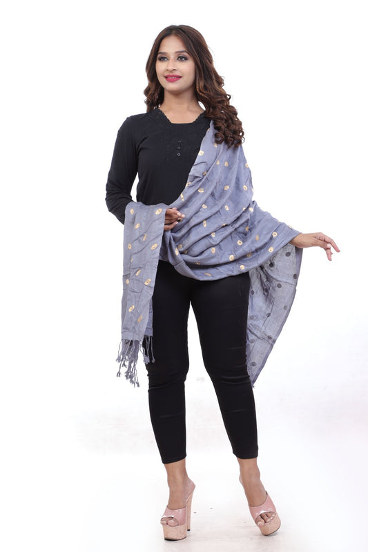 Fabme Women's Full Size, Soft Rayon, Golden Pearl Work, Dupatta