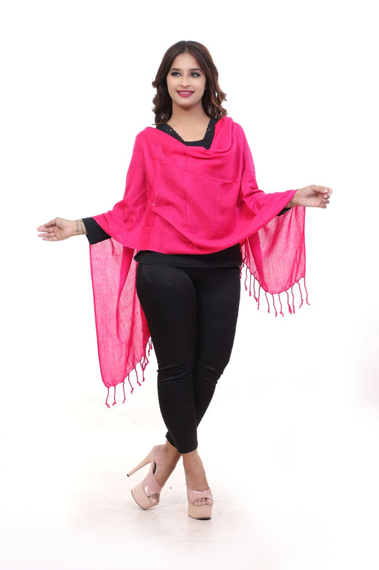 Fabme Women's Full Size, Soft Rayon, Plain, Dupatta