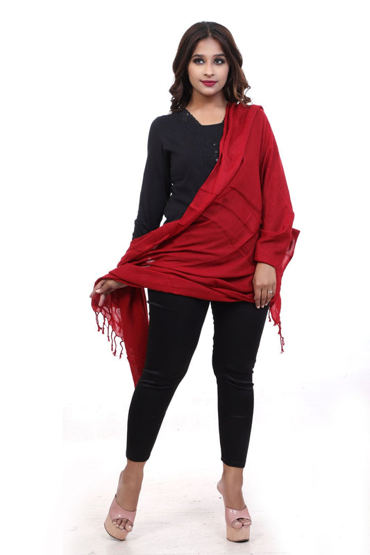 Fabme Women's Full Size, Soft Rayon, Plain, Dupatta