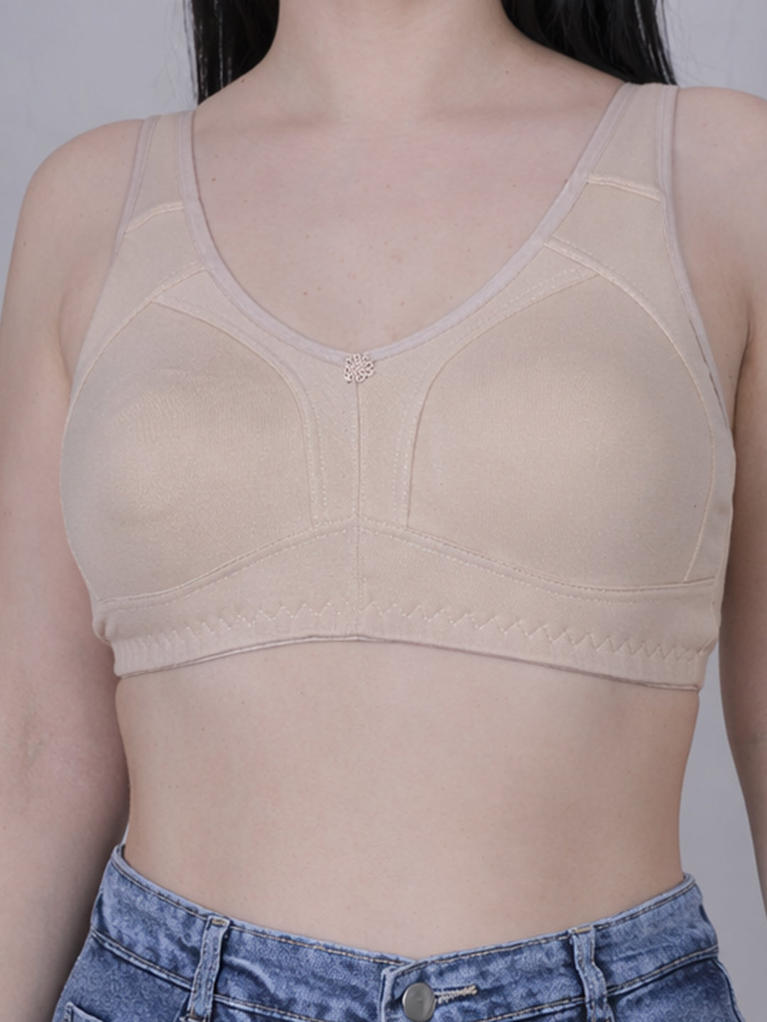 Fabme Mastectomy Cancer Pocket Bra with One Micro Fiber Filled Adjustable Pad, Full Coverage Bra || Truly Full Coverage