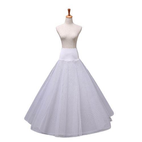 Fabme Women's Spandex A-line Floor Length Petticoat Crinoline Underskirt for Wedding Dress, Saree